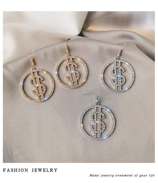 dangle & chandelier korean letters initial earrings for women jewelry dollar sign star same style circle ring wild girl fashion, Silver
dangle & chandelier korean letters initial earrings for women jewelry dollar sign star same style circle ring wild girl fashion, Silver