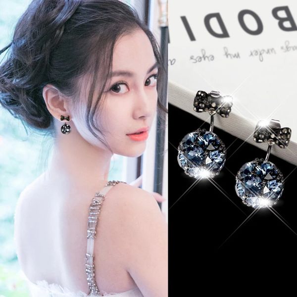 korean one style for dual-wear bow rhinestone earrings womens 925 silver needle fashionable all-match cool simple earrings, Golden
korean one style for dual-wear bow rhinestone earrings womens 925 silver needle fashionable all-match cool simple earrings, Golden