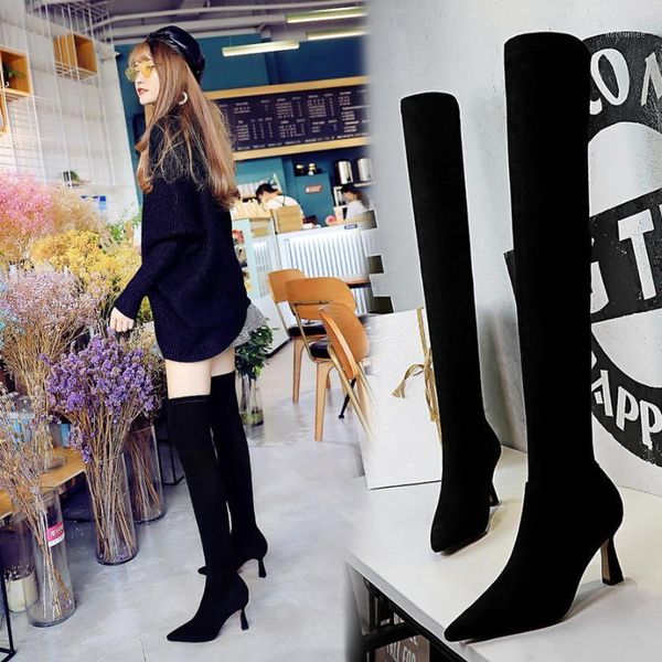 ltarta fashion nightclub slim boots spool heels high heel pointed suede over-the-knee boots ds-1289-21, Black
ltarta fashion nightclub slim boots spool heels high heel pointed suede over-the-knee boots ds-1289-21, Black