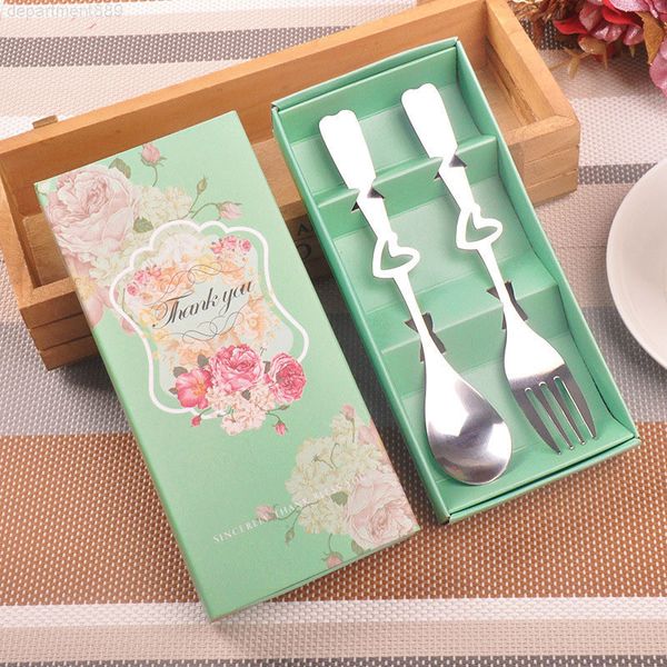 a-2 pcs/set stainless steel tableware dinnerware set heart spoon and fork wedding favor gift souvenir for guest za3691
a-2 pcs/set stainless steel tableware dinnerware set heart spoon and fork wedding favor gift souvenir for guest za3691