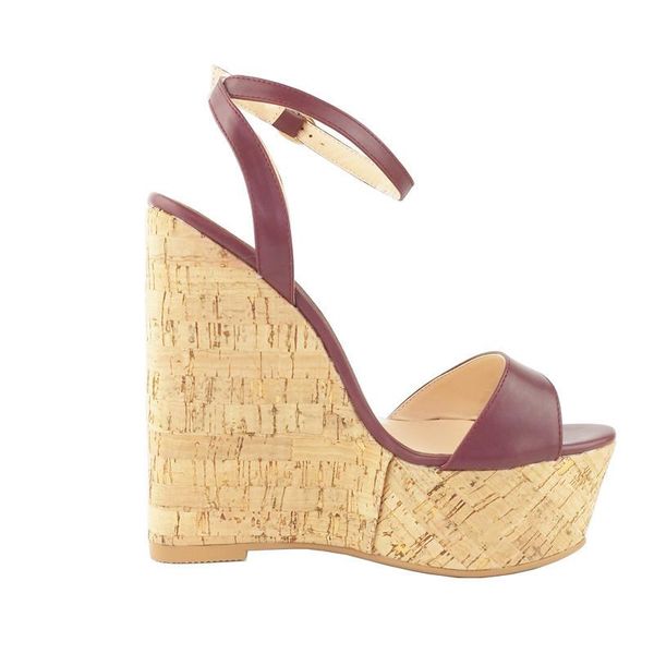 sandals women cork wedge platform peep toe high heels shoes slingback summer ladies comfortable to wear black wine red
sandals women cork wedge platform peep toe high heels shoes slingback summer ladies comfortable to wear black wine red