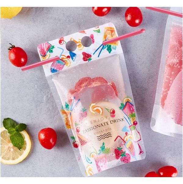 500ml fruit pattern plastic drink packaging bag pouch for beverage juice milk coffee, with handle and hol jllmbe yummy_shop
500ml fruit pattern plastic drink packaging bag pouch for beverage juice milk coffee, with handle and hol jllmbe yummy_shop