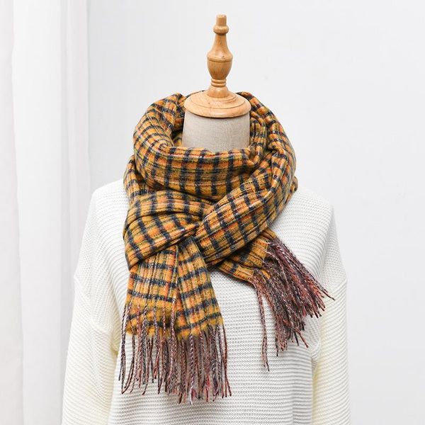 royalmaybe 2020 new bib women's retro plaid autumn and winter warmth imitation cashmere long shawl fashion scarf plaid, Blue;gray
royalmaybe 2020 new bib women's retro plaid autumn and winter warmth imitation cashmere long shawl fashion scarf plaid, Blue;gray