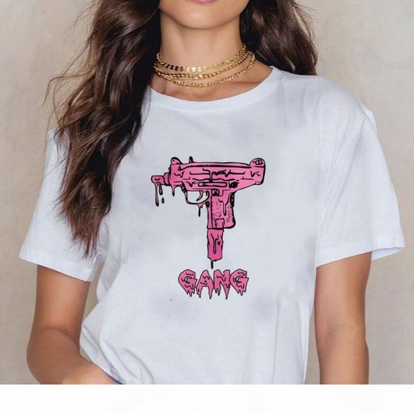 fashion harajuku style print t-shirt female models pink uzi pattern printing t-shirt short-sleeved shirt xl female t-shirt wc32, White
fashion harajuku style print t-shirt female models pink uzi pattern printing t-shirt short-sleeved shirt xl female t-shirt wc32, White