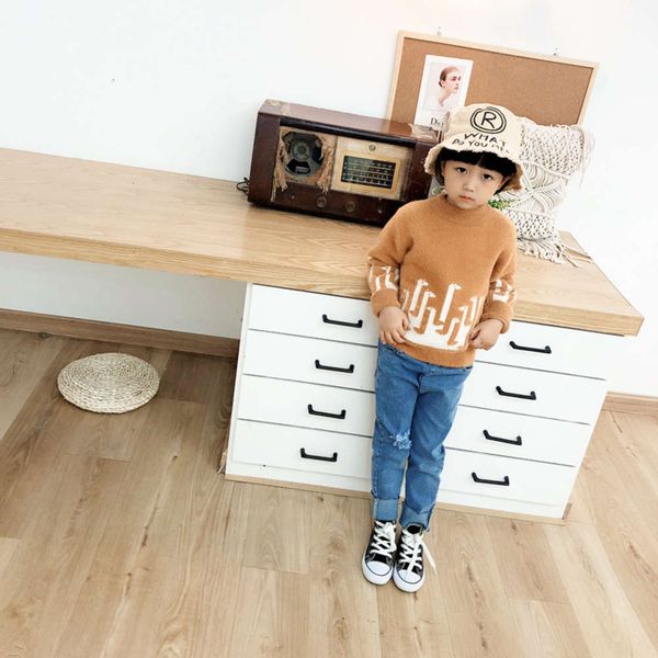 children's new korean boy's cartoon autumn sweater girl's cute round neck mink veet top, Blue
children's new korean boy's cartoon autumn sweater girl's cute round neck mink veet top, Blue