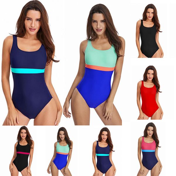 female elastic striped summer swimsuit european tight-fitting belly swimsuit triangle sports color matching one-piece women swim wear
female elastic striped summer swimsuit european tight-fitting belly swimsuit triangle sports color matching one-piece women swim wear