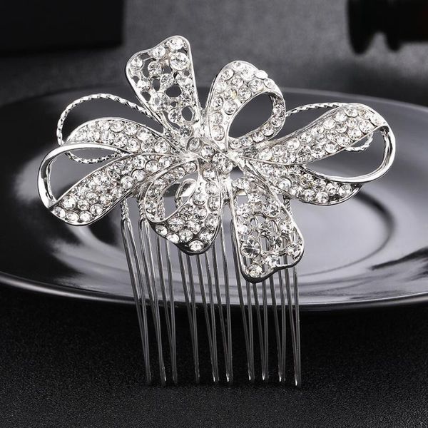 bowknot crystal hair comb hairpins hair accessories jewelry for women kid hairwear decoration wedding party, Golden;silver
bowknot crystal hair comb hairpins hair accessories jewelry for women kid hairwear decoration wedding party, Golden;silver