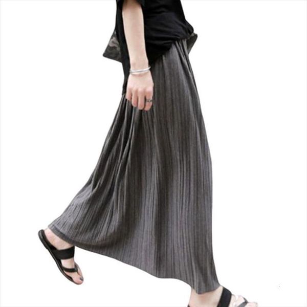 female modal cotton high waist pleated skirts women vintage casual long skirt, Black
female modal cotton high waist pleated skirts women vintage casual long skirt, Black