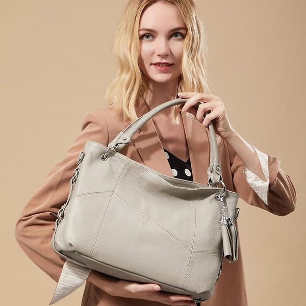 shoulder bags chsanato women large tote genuine cow leather tassel handbags european and american fashion
shoulder bags chsanato women large tote genuine cow leather tassel handbags european and american fashion