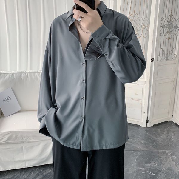 new 2021 spring released solid long male shirt in fashion beautiful white youth 7r5l, White;black
new 2021 spring released solid long male shirt in fashion beautiful white youth 7r5l, White;black