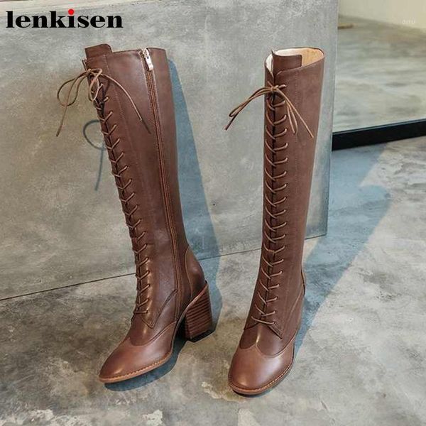 lenkisen british style lace up fashion cow leather boots round toe high heels solid winter keep warm women thigh high boots l521, Black
lenkisen british style lace up fashion cow leather boots round toe high heels solid winter keep warm women thigh high boots l521, Black