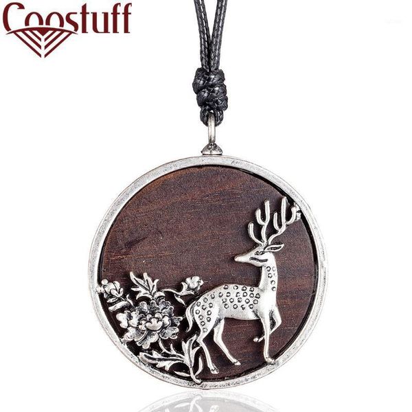 women's long chain vintage jewelry accessories necklace handmade sandalwood round decoration pendants deer necklace pendant gift1, Silver
women's long chain vintage jewelry accessories necklace handmade sandalwood round decoration pendants deer necklace pendant gift1, Silver