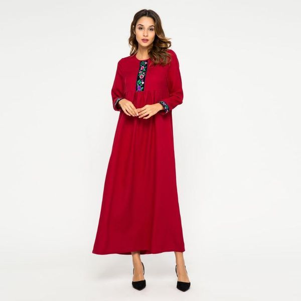 dubai dress abaya jalabiya islamic women clothing muslim dress women round neck long sleeve embroidered pleated loose1, Red
dubai dress abaya jalabiya islamic women clothing muslim dress women round neck long sleeve embroidered pleated loose1, Red