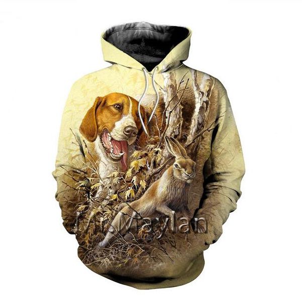 hunting dog 3d printed jacket men's hoodies harajuku style streetwear sweatshirt joggers hoody tracksuit clothes, Black 
hunting dog 3d printed jacket men's hoodies harajuku style streetwear sweatshirt joggers hoody tracksuit clothes, Black