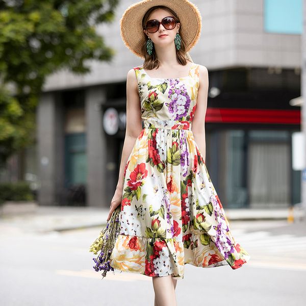 female casual 2021 summer sleeveless boho beach floral print vintage party dress i4f5, Black;gray
female casual 2021 summer sleeveless boho beach floral print vintage party dress i4f5, Black;gray