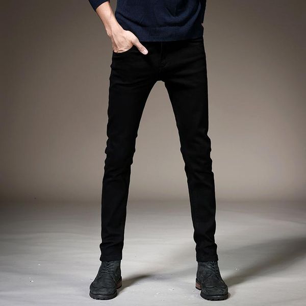 men's jeans men slim fit business fashion straight denim trousers black stretch pants, Blue
men's jeans men slim fit business fashion straight denim trousers black stretch pants, Blue