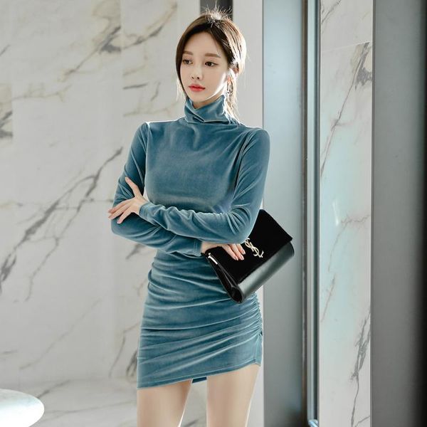 qiu dong han edition installs a new high collar fold render pleuche cultivate one's morality dress package buttocks short skirt, Black;gray
qiu dong han edition installs a new high collar fold render pleuche cultivate one's morality dress package buttocks short skirt, Black;gray