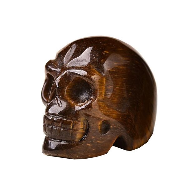 1pc handmade natural stone tigers eye skull crystal healing gift crafts home decoration polished art collectible qylboz, Black
1pc handmade natural stone tigers eye skull crystal healing gift crafts home decoration polished art collectible qylboz, Black