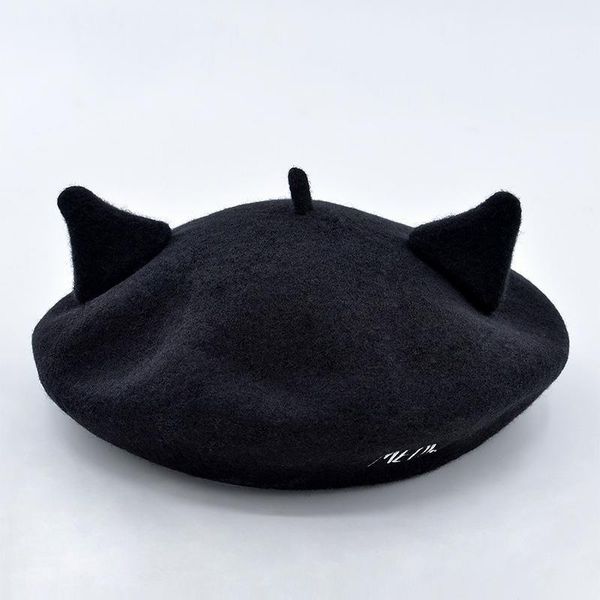 berets 2021 letter embroidery cat ears wool female cute beret fashion painter hat suitable for sweet girl blm311, Blue;gray
berets 2021 letter embroidery cat ears wool female cute beret fashion painter hat suitable for sweet girl blm311, Blue;gray