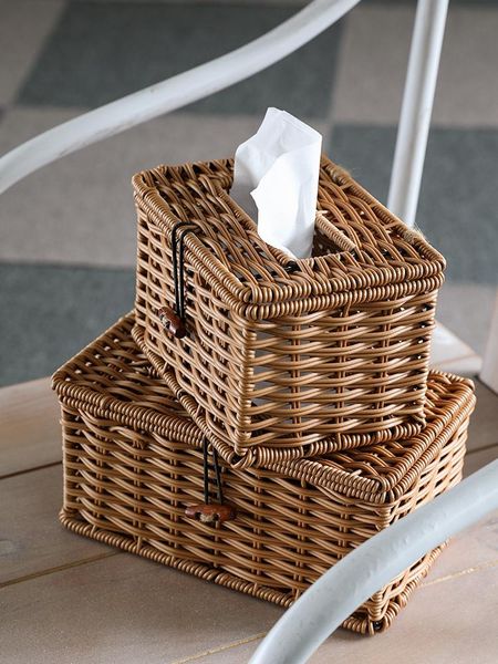 tissue boxes & napkins box living room household simple rattan-like pumping woven tube cover
tissue boxes & napkins box living room household simple rattan-like pumping woven tube cover