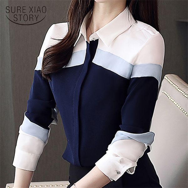 womens and blouses fashion chiffon blouse shirts long sleeve ladies button spliced office lady plus size lj200810, White
womens and blouses fashion chiffon blouse shirts long sleeve ladies button spliced office lady plus size lj200810, White