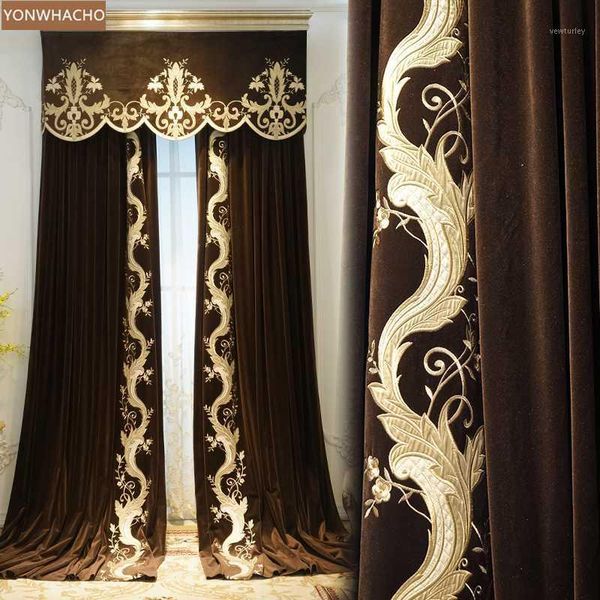 curtain & drapes custom curtains elegant european living room embroidered coffee velvet cloth blackout tulle valance drape b8061
curtain & drapes custom curtains elegant european living room embroidered coffee velvet cloth blackout tulle valance drape b8061