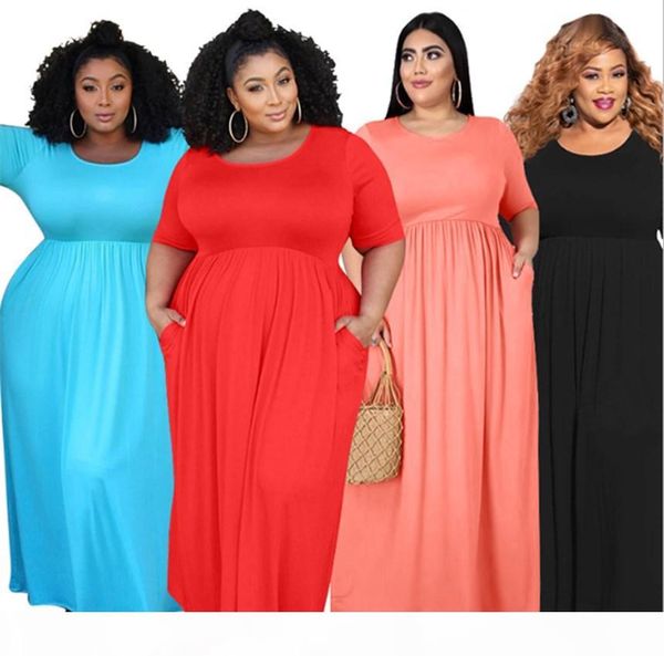 plus size women dresses short sleeve maxi skirts clubwear summer clothing casual solid color dress bodycon dress xl-5xl 3701
plus size women dresses short sleeve maxi skirts clubwear summer clothing casual solid color dress bodycon dress xl-5xl 3701