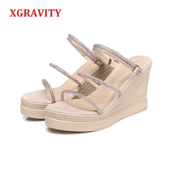 xgravity new 2021 summer high heel shoes rhinestone designer women round toe open toe ladies sandals bohemia crystal slippers, Black
xgravity new 2021 summer high heel shoes rhinestone designer women round toe open toe ladies sandals bohemia crystal slippers, Black