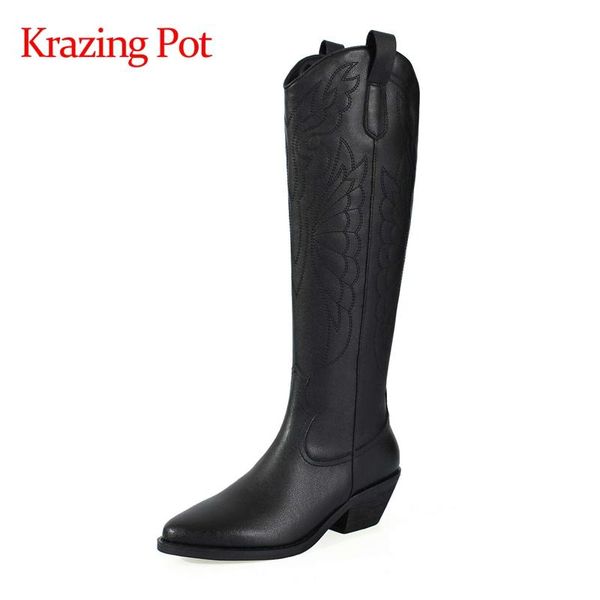 krazing pot new western boots plus size round toe high heel winter keep warm fashion beauty lady knee-high boots l08, Black
krazing pot new western boots plus size round toe high heel winter keep warm fashion beauty lady knee-high boots l08, Black