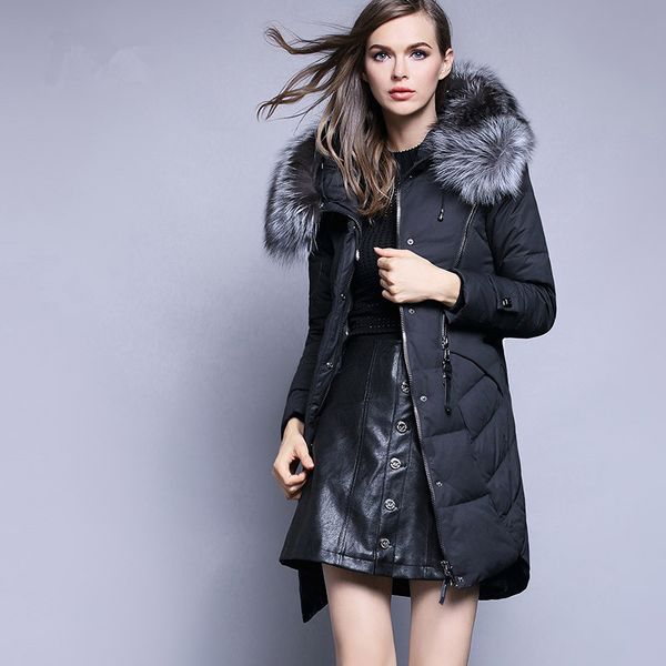 2021 new white padded of women duck down warm female real fox fur collar with hood jackets under mujer wxf422 lbki, Black
2021 new white padded of women duck down warm female real fox fur collar with hood jackets under mujer wxf422 lbki, Black