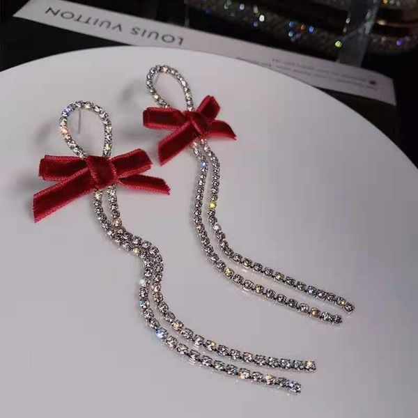 korean new personality long earrings with bows tassels elegant fashion for women earrings, Silver
korean new personality long earrings with bows tassels elegant fashion for women earrings, Silver