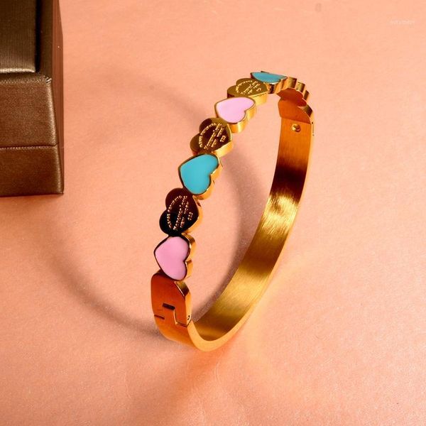 cute love heart gold plating staiess steel lucky cuff bangles women girls wedding party charm bangles jewelry gift1, Black
cute love heart gold plating staiess steel lucky cuff bangles women girls wedding party charm bangles jewelry gift1, Black