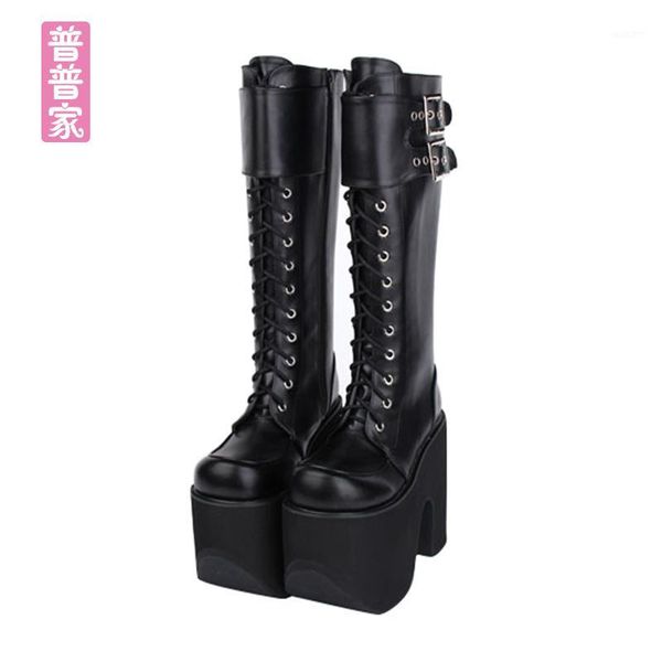 boots princess sweet lolita shoes japanese punk wind cos super high heeled bottom slope with frill women pu97121, Black
boots princess sweet lolita shoes japanese punk wind cos super high heeled bottom slope with frill women pu97121, Black