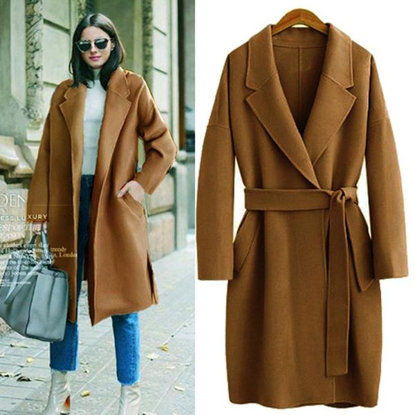 new 2020 autumn winter woolen women coat turn-down collar belt loose long sections wool outerwear casaco feminino, Black
new 2020 autumn winter woolen women coat turn-down collar belt loose long sections wool outerwear casaco feminino, Black