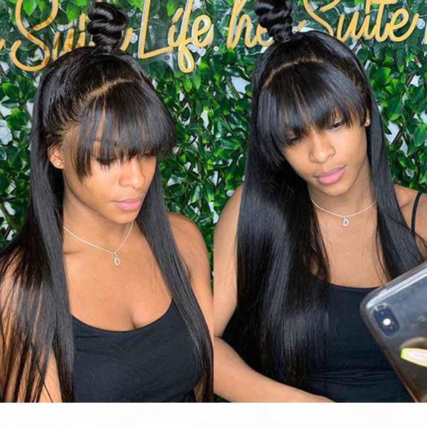 bangs bang 13x4 human hair wigs fake scalp straight lace front wig with fringe 150, Black;brown
bangs bang 13x4 human hair wigs fake scalp straight lace front wig with fringe 150, Black;brown