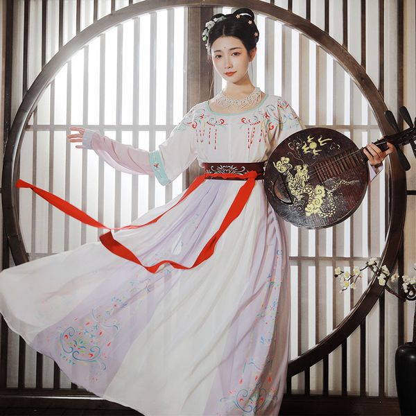 spring summer hanfu dress 3pcs sets chinese clothes for women festival folk dance clothing white national hanfu stage outfit 765, Black;red
spring summer hanfu dress 3pcs sets chinese clothes for women festival folk dance clothing white national hanfu stage outfit 765, Black;red