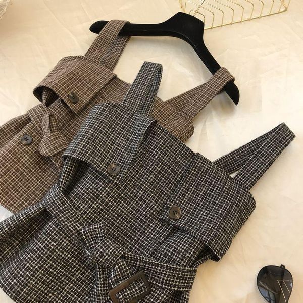 ins temperament winter single-breasted short retro plaid vest women belt waist all-match vest waistcoat ladies 1, Black;white
ins temperament winter single-breasted short retro plaid vest women belt waist all-match vest waistcoat ladies 1, Black;white