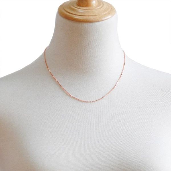 brand women's fashion fine jewelry rose gold collares box chain necklace for men women, Silver
brand women's fashion fine jewelry rose gold collares box chain necklace for men women, Silver