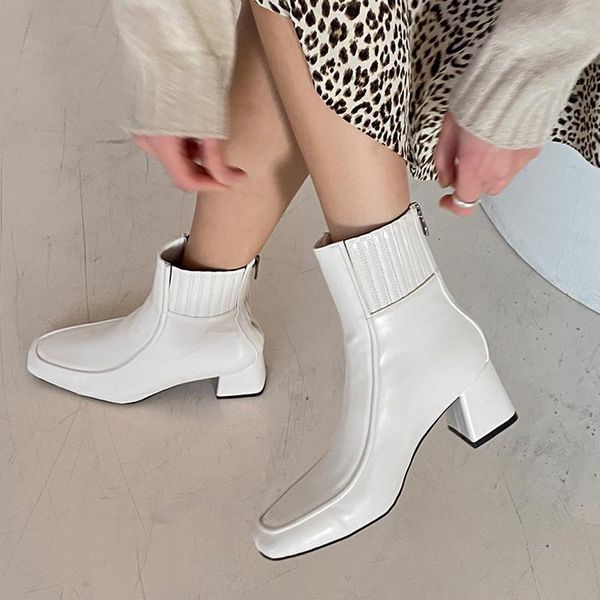 2020 square toe autumn leather all match women shoes square heel zipper ankle zipper boots size 34-42 white brown black1, Black
2020 square toe autumn leather all match women shoes square heel zipper ankle zipper boots size 34-42 white brown black1, Black