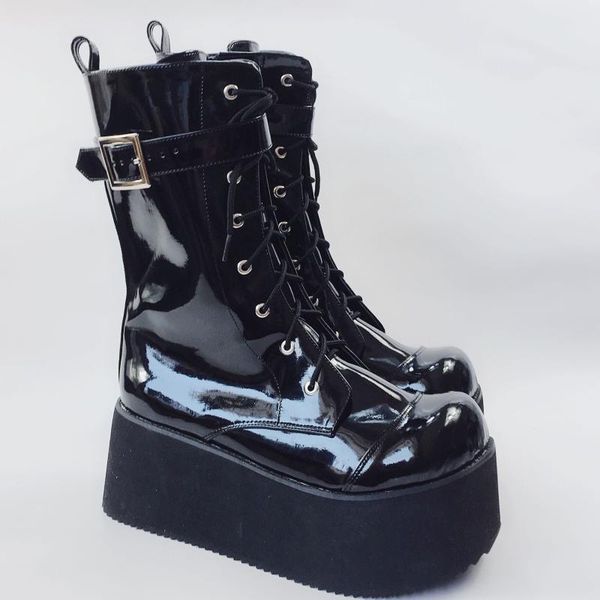 мода 8см pu высокая платформа martin claf длины boots punk plus размер customize, Black
мода 8см pu высокая платформа martin claf длины boots punk plus размер customize, Black