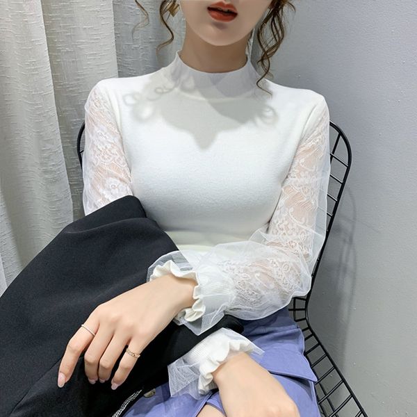 orwip stitched lace lacet-shirt lace half high neck t-shirt jy6df fashionforeign 2020 new korean winter styleversatile bottoming women au, White;black
orwip stitched lace lacet-shirt lace half high neck t-shirt jy6df fashionforeign 2020 new korean winter styleversatile bottoming women au, White;black