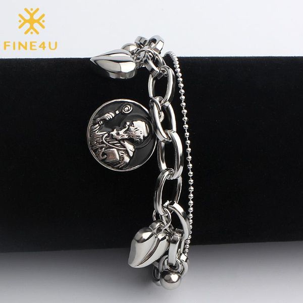 fine4u b128 san benito medal charm bracelet double layer figaro chain bracelets for men women 2020 trendy religious jewelry, Black
fine4u b128 san benito medal charm bracelet double layer figaro chain bracelets for men women 2020 trendy religious jewelry, Black