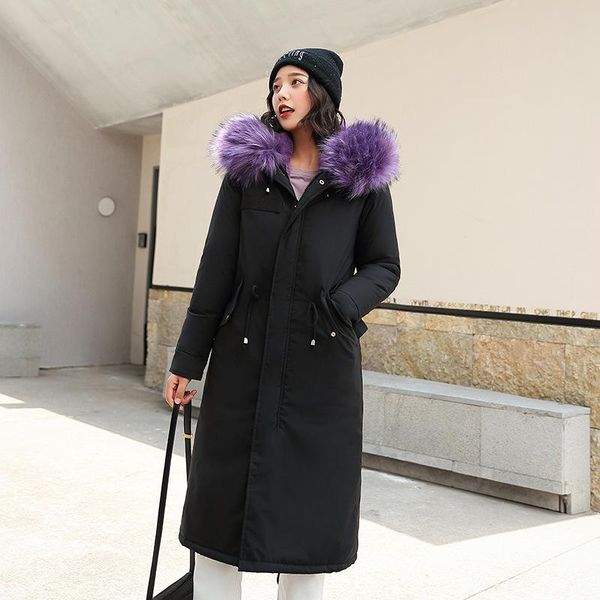 women's down & parkas the winter 2021 korean version of loose cotton-padded jacket medium long wool ladies coat, Black
women's down & parkas the winter 2021 korean version of loose cotton-padded jacket medium long wool ladies coat, Black