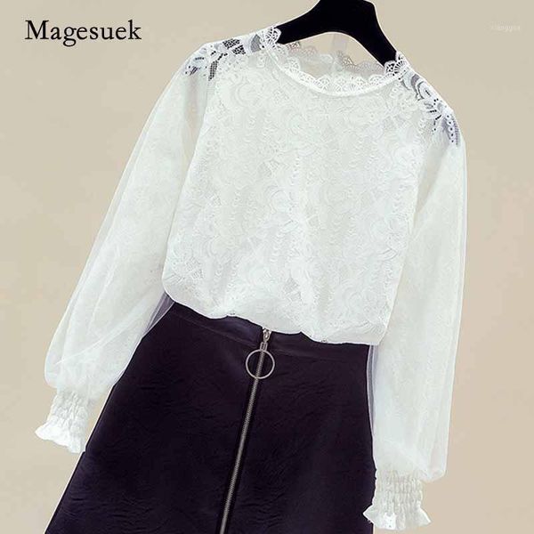 sweet see-through lantern long sleeve blouse women lace blouse fashion button transparent mesh white shirt female blusas 111421
sweet see-through lantern long sleeve blouse women lace blouse fashion button transparent mesh white shirt female blusas 111421