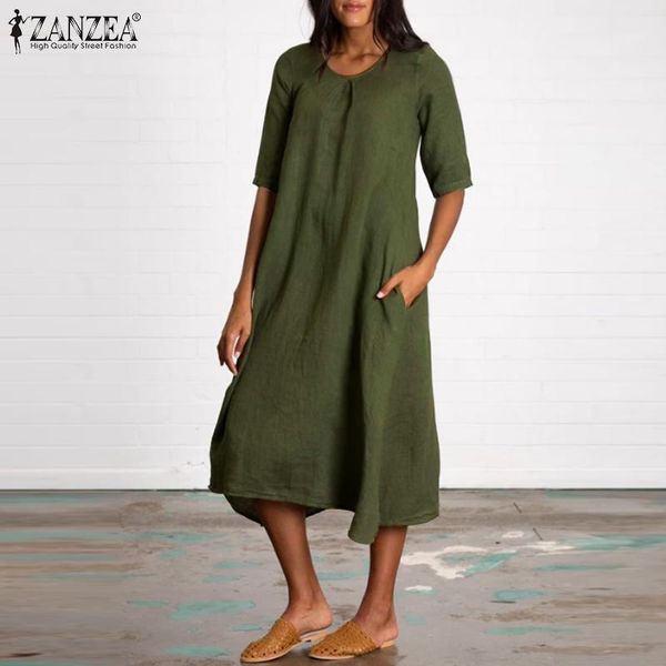 casual dresses zanzea women elegant mid-calf dress lady cotton vestidos baggy midi long shirts sundress kaftan robe plus size1, Black;gray
casual dresses zanzea women elegant mid-calf dress lady cotton vestidos baggy midi long shirts sundress kaftan robe plus size1, Black;gray