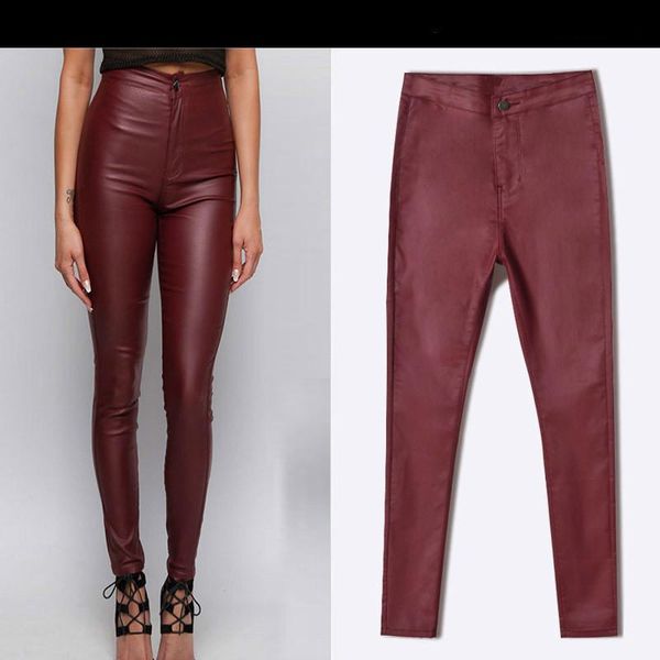 women's pants & capris fashion skinny high waist for women stretchy leather leggings trousers wine red plus size 2xl pantalones de muje, Black;white
women's pants & capris fashion skinny high waist for women stretchy leather leggings trousers wine red plus size 2xl pantalones de muje, Black;white