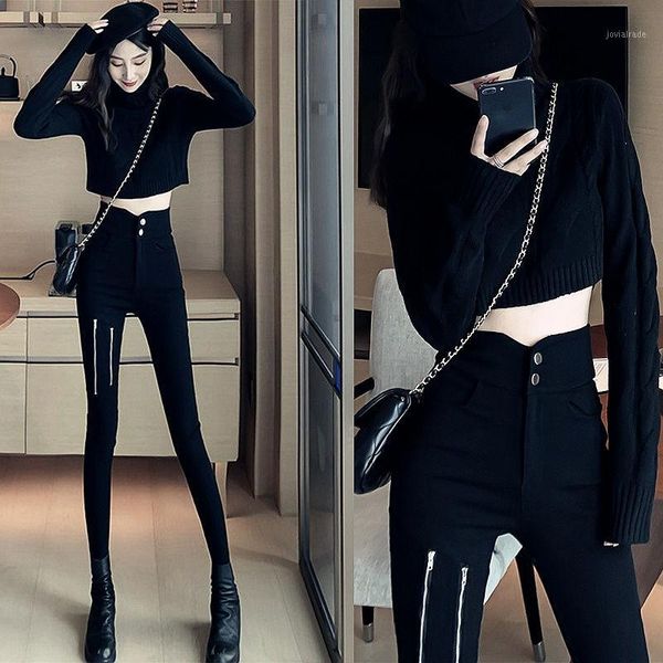 women's leggings net red celebrity inspired spring and summer high waist pencil trouser zip women's outer wear black skinny pants1
women's leggings net red celebrity inspired spring and summer high waist pencil trouser zip women's outer wear black skinny pants1
