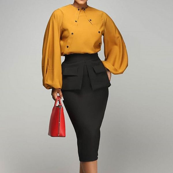 2021 autumn lady of the office midi outfits skirt and yellow long sleeve two female suit piece matching tlva, Gray
2021 autumn lady of the office midi outfits skirt and yellow long sleeve two female suit piece matching tlva, Gray