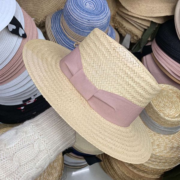 literature and art fresh straw women's pure color bow decoration beach sun protection travel with hat age temperament, Blue;gray
literature and art fresh straw women's pure color bow decoration beach sun protection travel with hat age temperament, Blue;gray