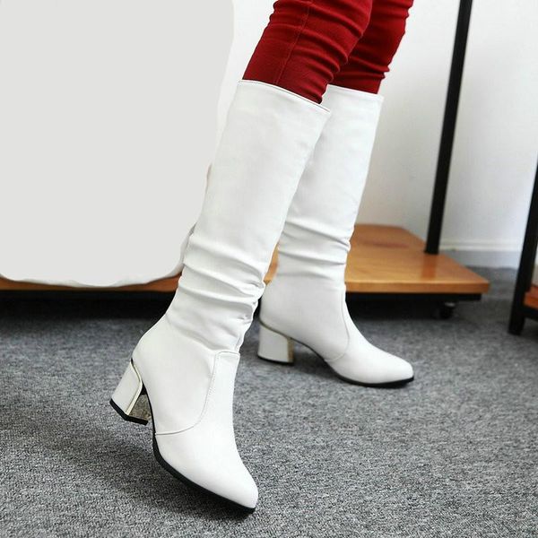 deat 2020 new autumn winter fashion casual solid color plush thick heel long tube genuine leather single shoes women boots sf975, Black
deat 2020 new autumn winter fashion casual solid color plush thick heel long tube genuine leather single shoes women boots sf975, Black